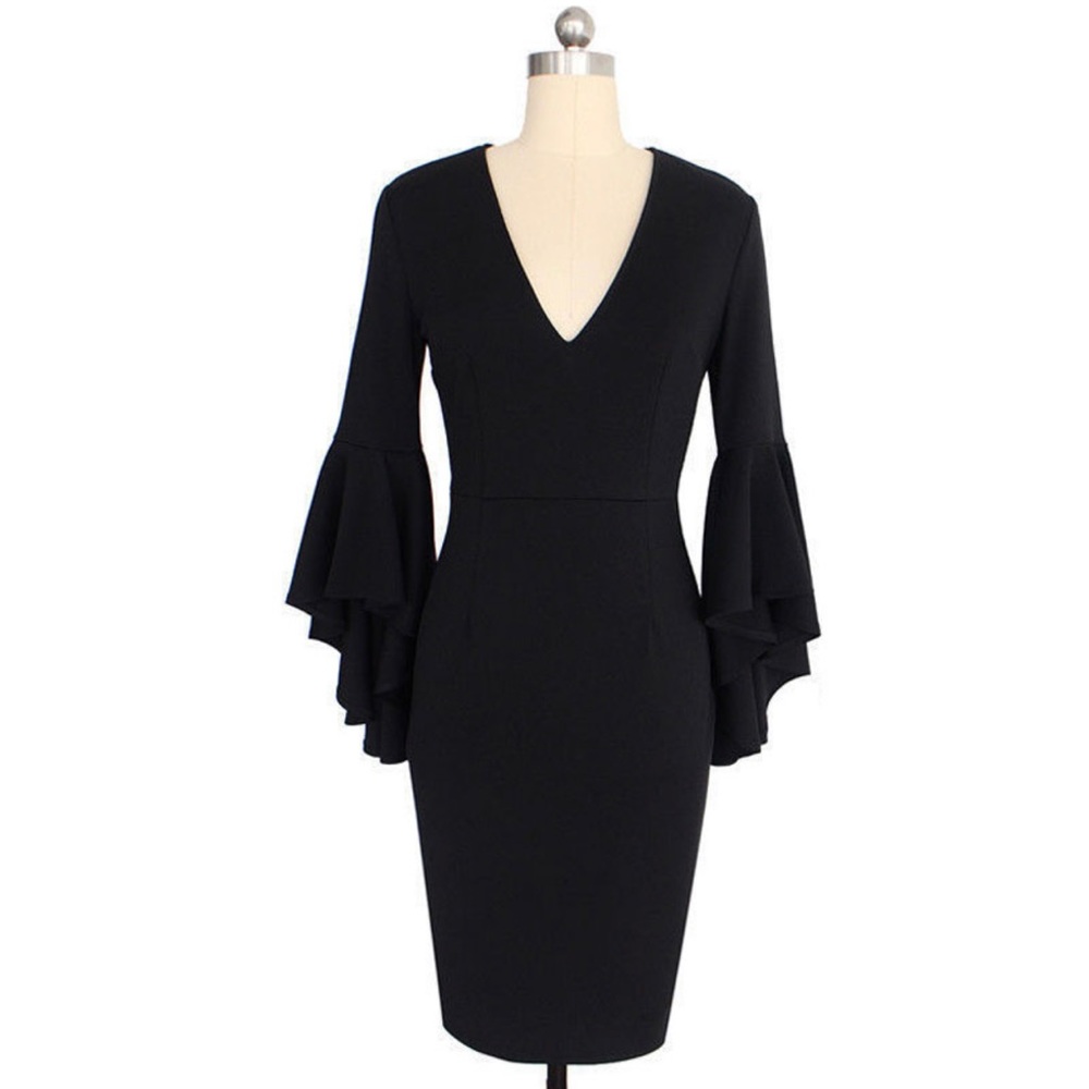 Black Midi Dress - Picture 3 of 7